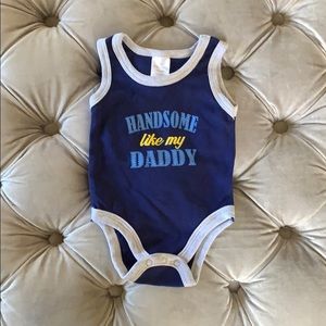 Handsome Like My Daddy tank top onesie (Newborn)